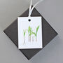 Floral Gift Tags With Lily Of The Valley Illustrations, thumbnail 3 of 5