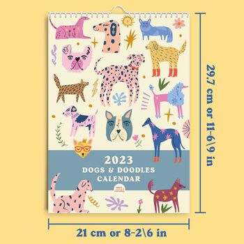2023 Dogs And Doodles Wall Calendar | A4 Calendar, 6 of 9