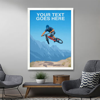 Personalised Mountain Bike Jump Art Print, 3 of 6