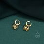 Sterling Silver Crab Dangle Huggie Hoops, thumbnail 2 of 9