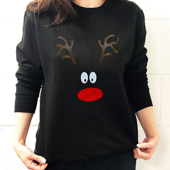 Christmas Reindeer Face Jumper, 6 of 11