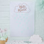 Rose Gold Foiled Baby Shower Finger Print Guestbook, thumbnail 1 of 3