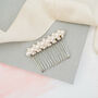 Twisted Pearl Bridal Comb, thumbnail 4 of 4