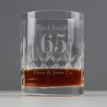Personalised Big Age Cut Crystal Whisky Tumbler Glass, 5 of 7