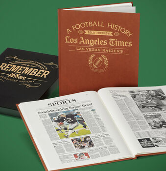 Las Vegas Raiders Personalised Nfl American Football Gift Newspaper History Book, 11 of 11