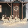 Arkendale Dual LED Plug In Reindeer And Sleigh, thumbnail 3 of 3