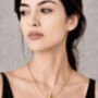 Sculptural Elongated Teardrop Statement Pendant Necklace, thumbnail 2 of 2