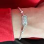 Sterling Silver Milestone Birthday Noodle Stretch Bracelet, thumbnail 1 of 9