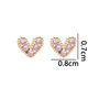 Gold Jewel Heart Earrings In A Personsalised Gift Box, thumbnail 4 of 6