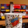 Personalised Super Dad Mug – Comic Style With Kids Name, thumbnail 3 of 6