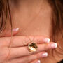 Gold Lotus Leaf Necklace, thumbnail 1 of 4