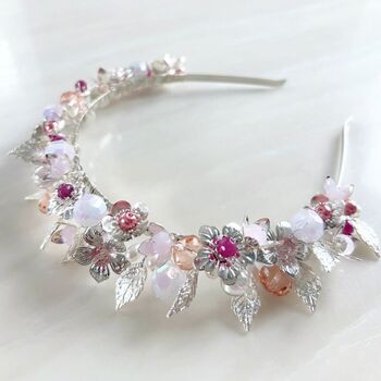 Pink And Silver Flower Crown, 4 of 4