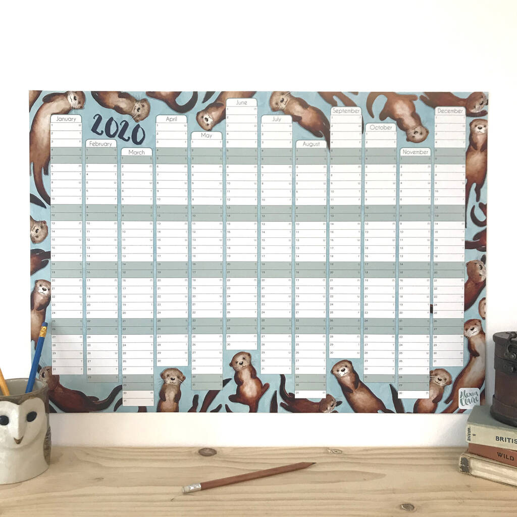 2020 otter wall calendar and year planner by alexia claire 2020 otter wall calendar and year planner by alexia claire