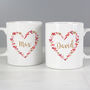 Personalised Confetti Hearts Couples Wedding Mug Set, thumbnail 4 of 5