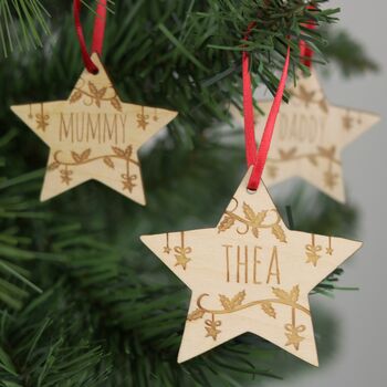 Personalised Engraved Star Decoration, 2 of 7