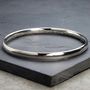 Personalised Chunky Sterling Silver Bangle, thumbnail 9 of 10