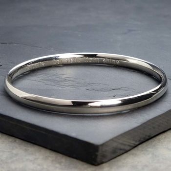 Personalised Chunky Sterling Silver Bangle, 9 of 10