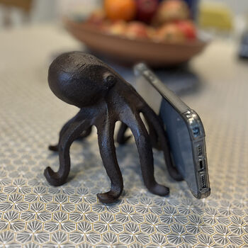 Cast Iron Octopus Phone Holder, 5 of 7