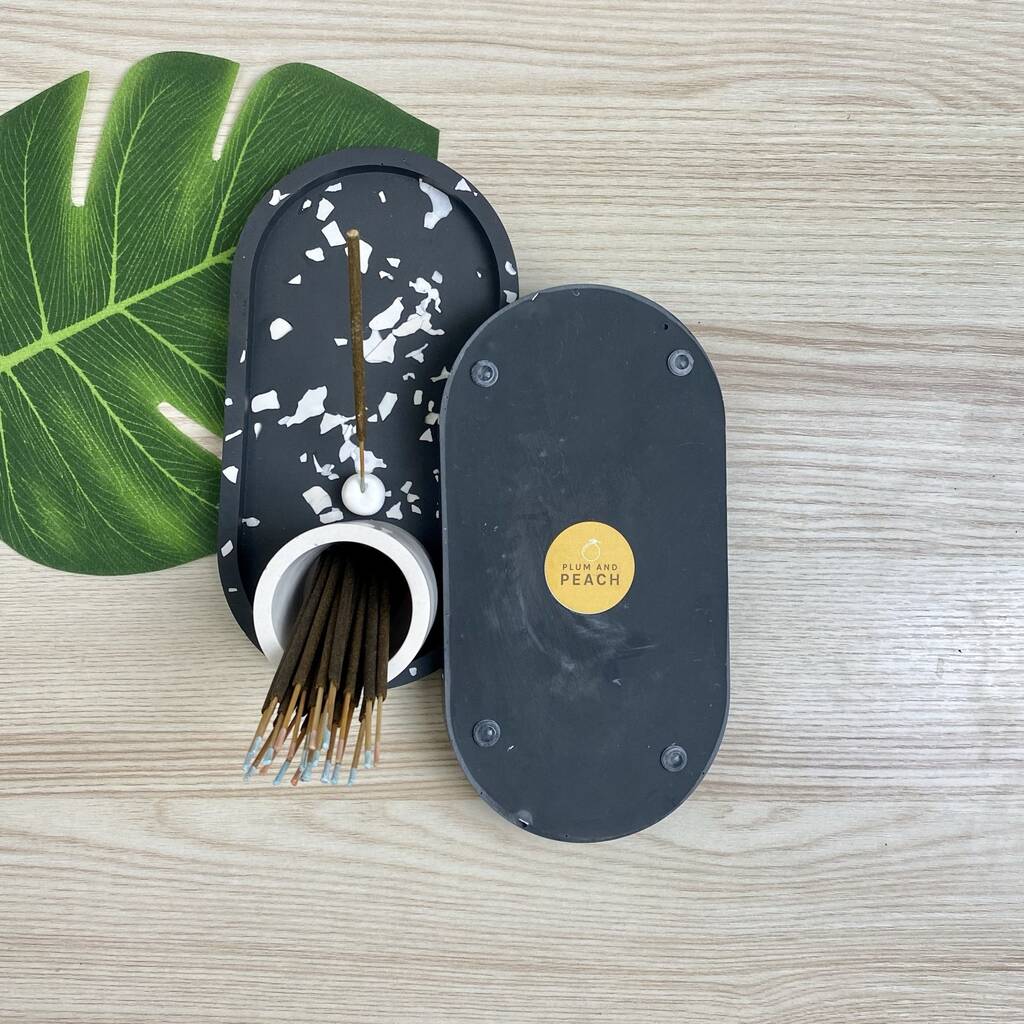Incense Stick Holder With Stick Storage By Plum and Peach