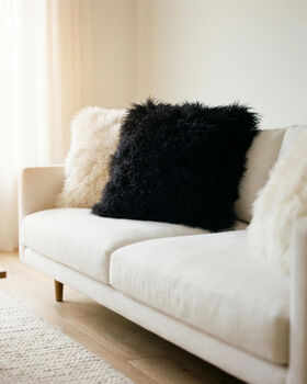 Large Mongolian Sheepskin Cushion Cover, 8 of 10