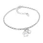 Paw Print Charm Bracelet, Sterling Silver Pet Lover Jewellery, thumbnail 2 of 3