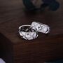 Chunky Huggie Hoop Earrings In Sterling Silver, thumbnail 5 of 12