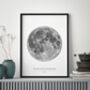 Personalised Black And White Moon Art Print, thumbnail 7 of 8