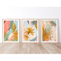 Blue And Yellow Gold Palm Leaf Art Print, thumbnail 6 of 10