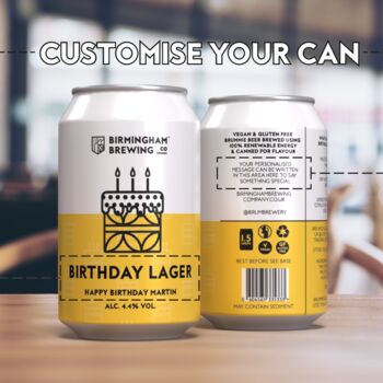Personalised Birthday Lager, 2 of 3