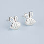 Sterling Silver Bumble Bee Stud Earrings, thumbnail 2 of 6