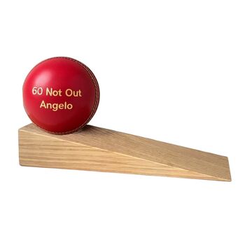 Personalised Full Size Cricket Ball Doorstop, 2 of 6