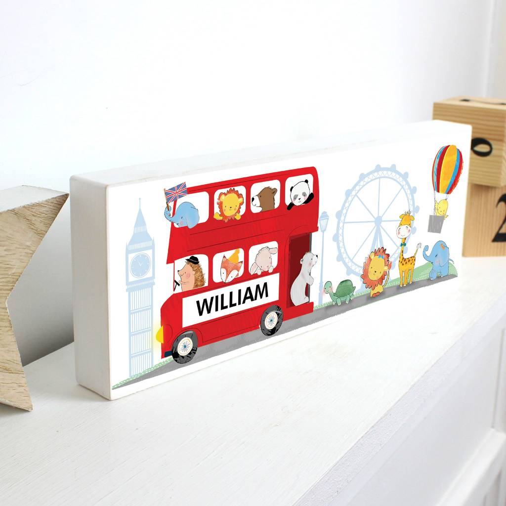 Personalised Wooden Cheerful Block Sign Gift