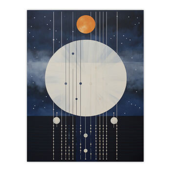 Abstract Solar Eclipse Moon Lover Space Wall Art Print, 6 of 6