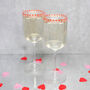 Love Heart Printed Wine Glass, thumbnail 1 of 5