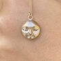 Solid Gold Chunky Moonface Pendant, thumbnail 4 of 6