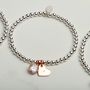 Personalised Heart Charm Bracelet Gift For Her, thumbnail 3 of 6