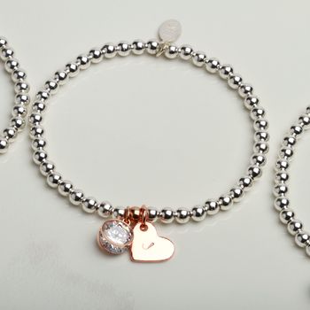 Personalised Heart Charm Bracelet Gift For Her, 3 of 6