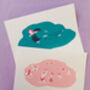 Float Away, Two Colour A4 Limited Screen Swim Print, thumbnail 4 of 5