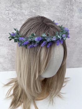 Lavender Flower Hair Crown, 7 of 7