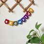 Muted Rainbow Personalised Bunting Name Garland, thumbnail 6 of 10