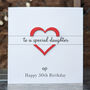Personalised 50th Birthday Card For Daughter – Special Elegant Keepsake – Handmade Gift For Daughter, Milestone Greeting Card, thumbnail 1 of 4