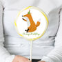 Fox Birthday Lollipop, thumbnail 1 of 2