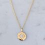 The Starburst Disc Gold Plated Necklace, thumbnail 2 of 5