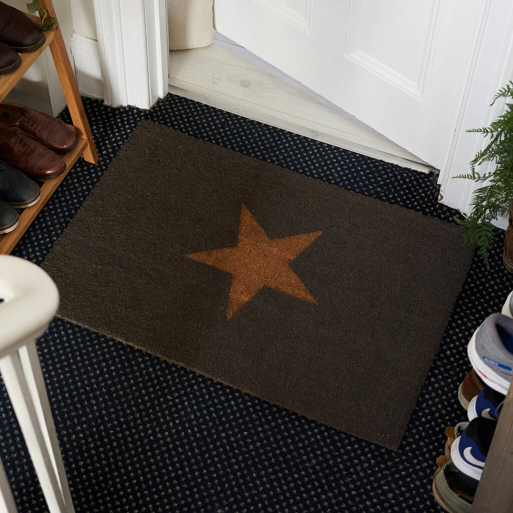 Charcoal Star Doormat By all things Brighton beautiful
