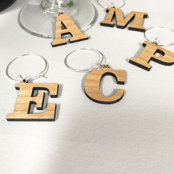 Letter Five Wine Glass Charms, 5 of 11