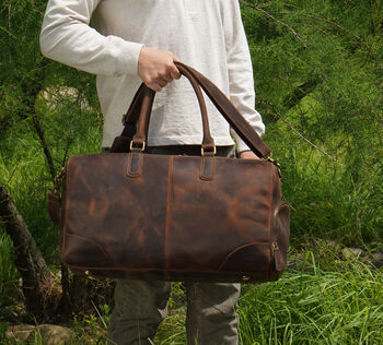 Worn Look Leather Boot Bag By EAZO | notonthehighstreet.com