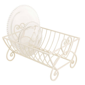 Country Cream Iron Plate Drainer Rack, 2 of 6