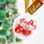 Christmas Bauble With Truffles And 'Eat Me' Gold Tag, thumbnail 2 of 6