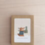 Pack Of Four Cute Scandi Eco Friendly Christmas Cards, thumbnail 6 of 6