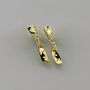 Handmade Solid 18ct Gold Diamond Or Moissanite Twist Stud Earrings, thumbnail 1 of 6